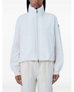 Moncler Zip-Up High-Neck Jacket - White