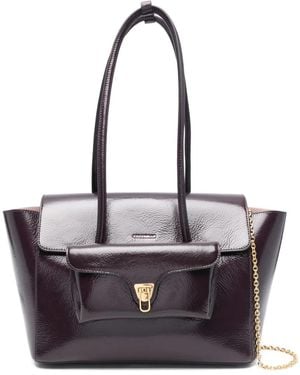 Coccinelle Sac Cabas Double Beat Grand Format - Noir