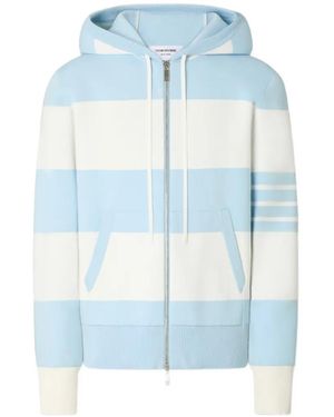 Thom Browne Striped Hoodie - Blue