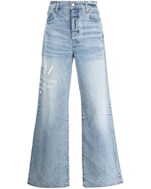 Amiri Arts District Wide-Leg Jeans - Blue
