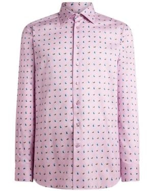Etro Paisley-Print Cotton Shirt - Pink
