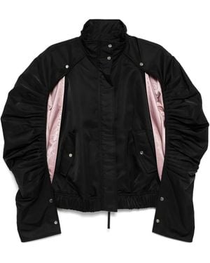 BESFXXK Cut-Out Bomber Jacket - Black