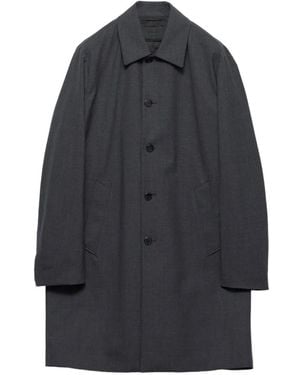 Prada Technical Wool Coat - Blue