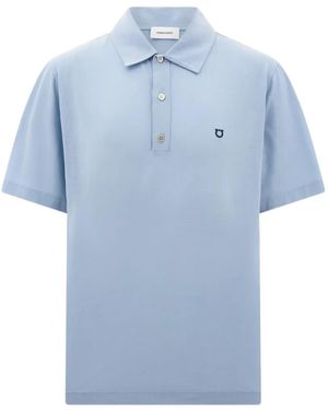 Ferragamo Short Sleeve Jersey Polo - Blue