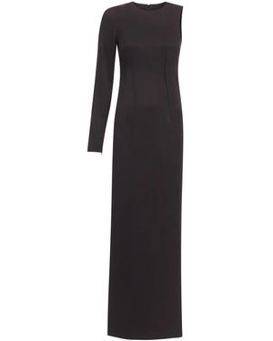 MM6 by Maison Margiela Pintucked One-Shoulder Blouse - Black