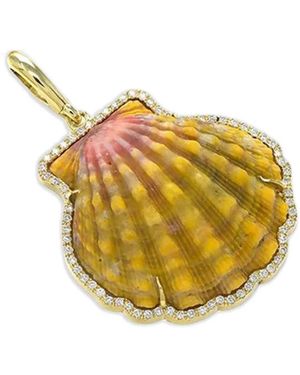 Jenna Blake Collier En 18Ct À Diamants Shell - Yellow