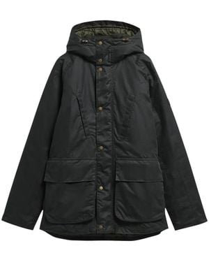 Barbour Oakdale Waxed Jacket - Black