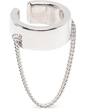 Tom Wood Id Chain-Embellished Ear Cuff - White