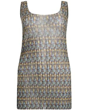 Philosophy Di Lorenzo Serafini Pleated Abstract-Print Top - Grey