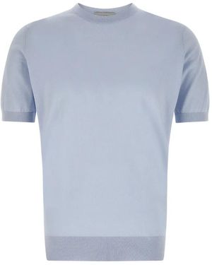 John Smedley Kempton Crew-Neck T-Shirt - Blue