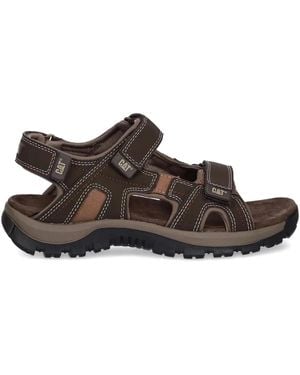 Caterpillar Sandali Giles Con Tre Cinturini - Marrone