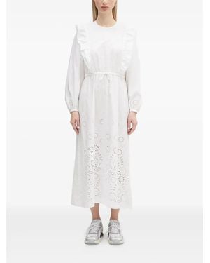 A.P.C. Ginger Ruffle Midi Dress - White