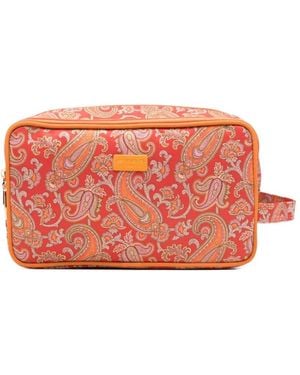 Etro Kulturbeutel mit Paisleymuster - Pink
