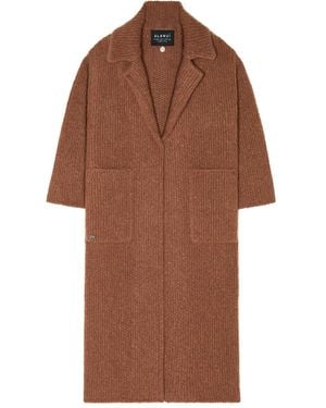 Alanui Cappotto A Coste Con Cintura - Marrone