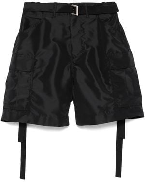 Sacai Belted Shorts - Black