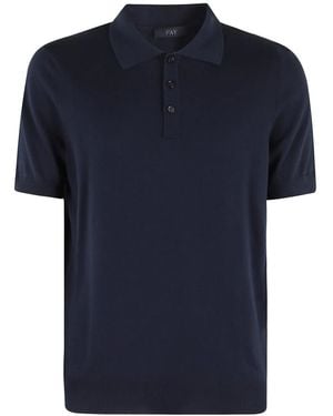 Fay Cotton Polo Shirt - Blue