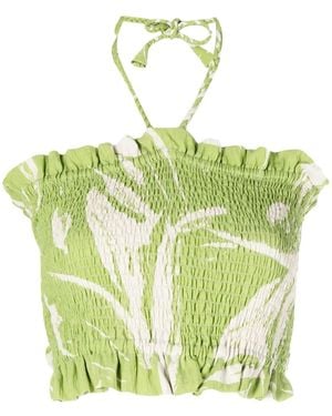 Bambah Linden Cropped Top - Green