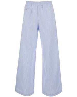 A.P.C. Striped Wide-Leg Trousers - Blue