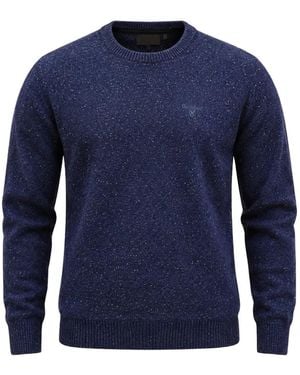 Barbour Pullover Mit Meliertem Muster - Blau