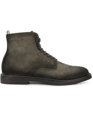Officine Creative Hopkins Flexi 203 Schnürstiefel Aus Wildleder - Grün