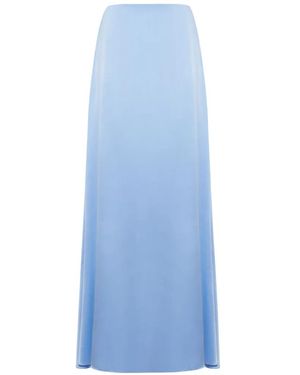 Adam Lippes Nova Silk Skirt - Blue