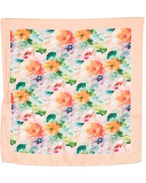 D'Aniello フローラル スカーフ - オレンジ