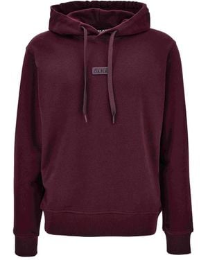 Versace Jeans Couture Logo-Plaque Hoodie - Purple