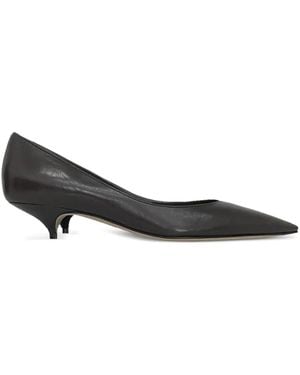 The Row Pointed-Toe Kitten-Heel Court Shoes - Black
