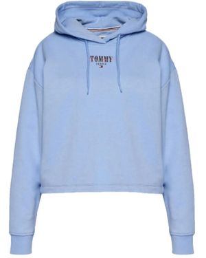 Tommy Hilfiger Logo-Print Hoodie - Blue