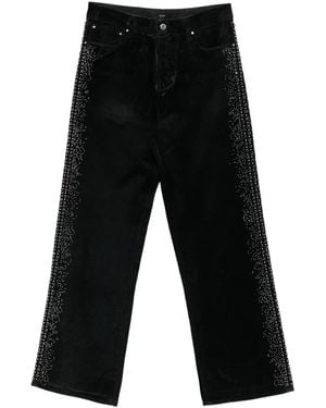 Amiri Embellished Textured Jeans - Black