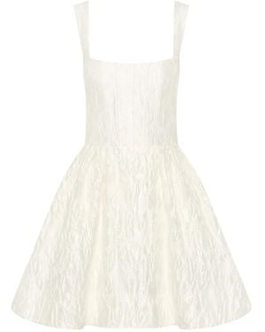Rebecca Vallance Abito Corto Vanilla Dreams Con Scollo Squadrato - Bianco