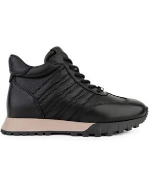 Linda Baumann Quilted High-Top Trainers - Black