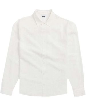 KROST Jordan Wrinkle-Texture Striped Shirt - White