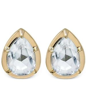Anzie 14K Mélia Pear Stud Topaz Earring - Blue