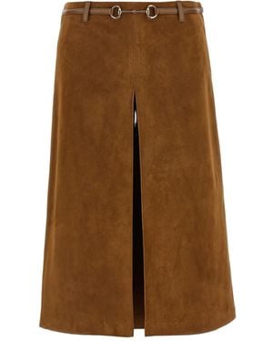 Gucci ホースビット スカート - ブラウン
