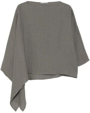Dusan Draped Blouse - Grey