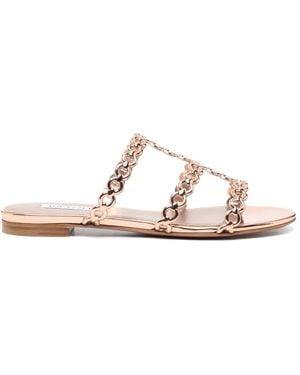 Aquazzura Infinity Chain Sandals - Pink
