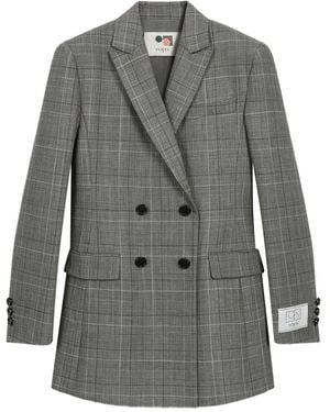 Ports 1961 Blazer Croisé À Carreaux - Gris