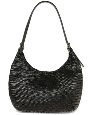 Dragon Diffusion Luna Mezza Woven Leather Shoulder Bag - Black