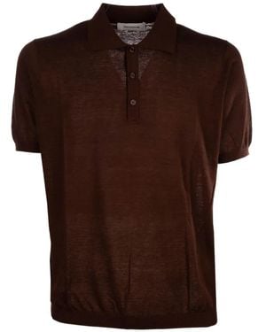 PAOLO RAGAZZINI Polo En Maille Fine - Brown