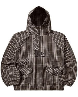 Umbro Checked Hooded Jacket - Brown