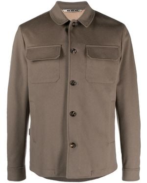 KIRED Patch-Pockets Wool Jacket - Brown