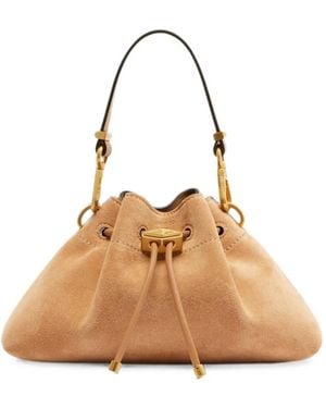 Jimmy Choo Small Cinch Suede Shoulder Bag - Natural