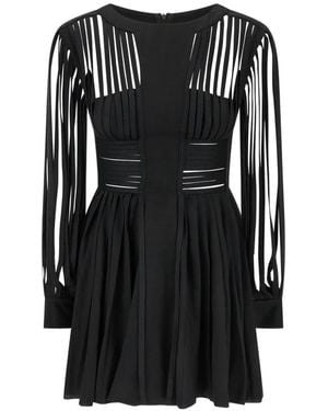 Giovanni bedin Cut-Out Pleated Mini Dress - Black