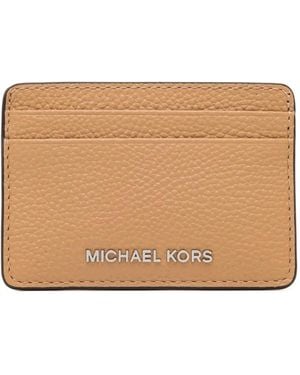 Michael Kors Leather Card Holder - Natural