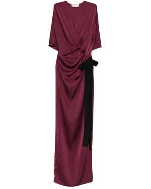 V:PM ATELIER Vestido largo Samantha drapeado - Morado