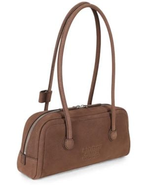Marge Sherwood Nubuck Leather Clutch Bag - Brown