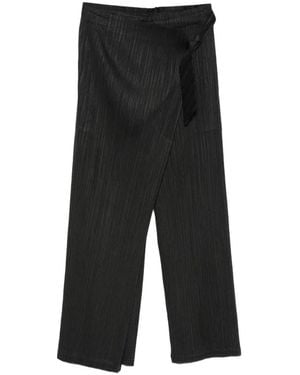 Pleats Please Issey Miyake Pleated Trousers - Black