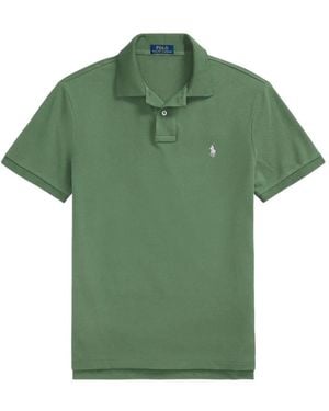 Polo Ralph Lauren Embroidered Pony Mesh Polo Shirt - Green