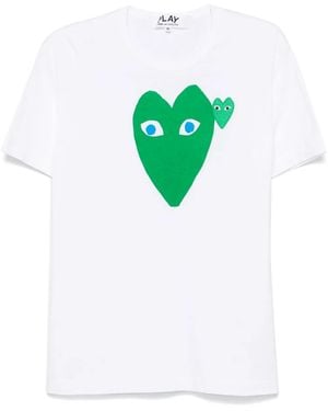 COMME DES GARÇONS PLAY ハートプリント Tシャツ - グリーン